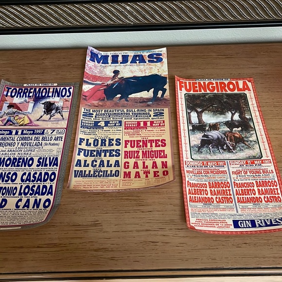 Authentic Vintage Bullfight Advertising Posters: May 1997, Three Bull-Rings - Picture 1 of 7